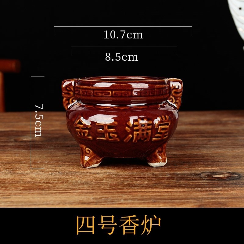 家用供佛室內陶瓷供奉三足香爐上香香薰三腳香爐大號香爐用品香插-細節圖9