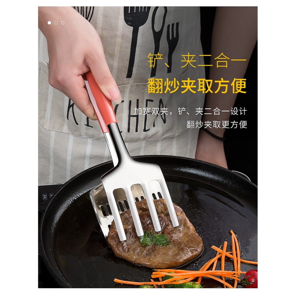 翻魚夾子煎魚鏟子不銹鋼煎鏟煎餅神器廚房工具家用油炸魚鏟牛排鏟-細節圖7