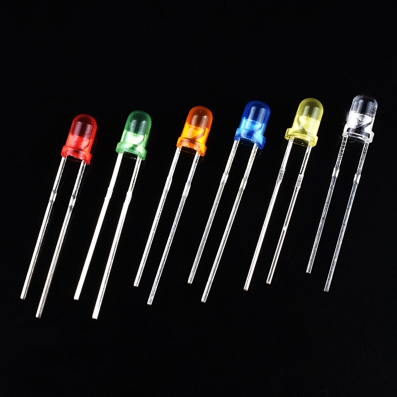 3MM/F3發光二極管LED高亮燈光 紅發紅/綠發綠/藍/黃發黃/橙/白2腳-細節圖2