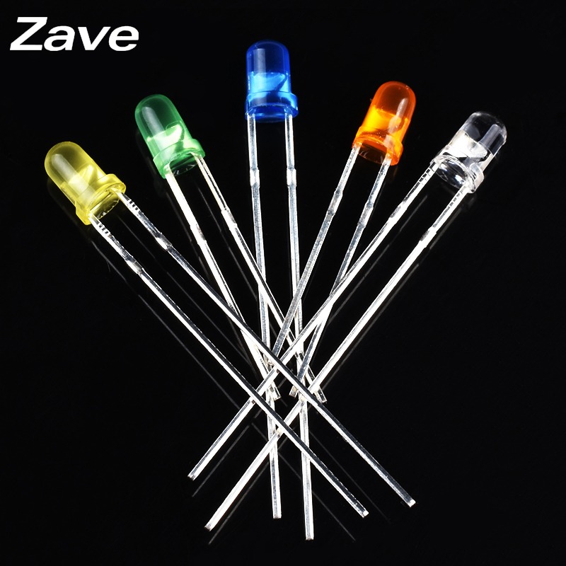 3MM/F3發光二極管LED高亮燈光 紅發紅/綠發綠/藍/黃發黃/橙/白2腳-細節圖4