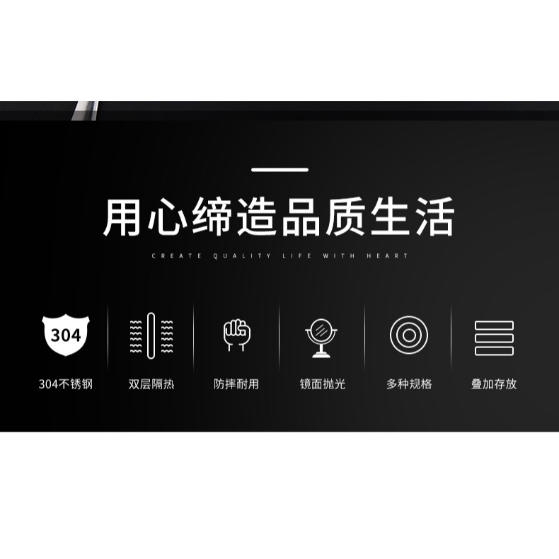 304不銹鋼碗防燙碗雙層兒童隔熱碗不銹鋼飯碗家用食堂湯麪碗湯盆-細節圖7
