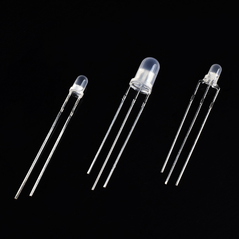 3MM 5mm霧狀LED紅藍 紅綠雙色3腳燈珠 共陰/共陽  無極發光二極管-細節圖2