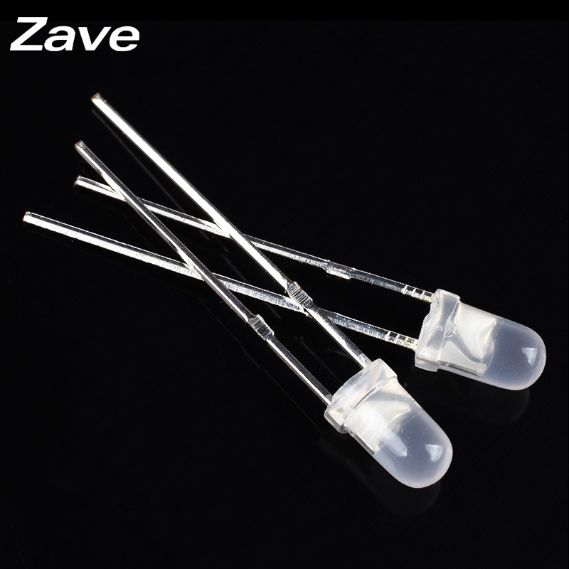 3MM/F3直插霧狀LED磨砂燈白發綠紅藍黃色 發光二極管 無極紅綠光-細節圖5