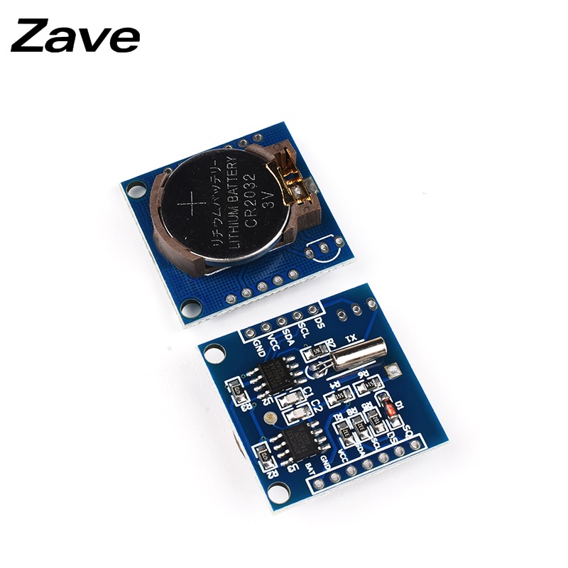 Zave DS1302/3231/1307實時時鐘模塊時間掉電走時帶電池存儲計時-細節圖3