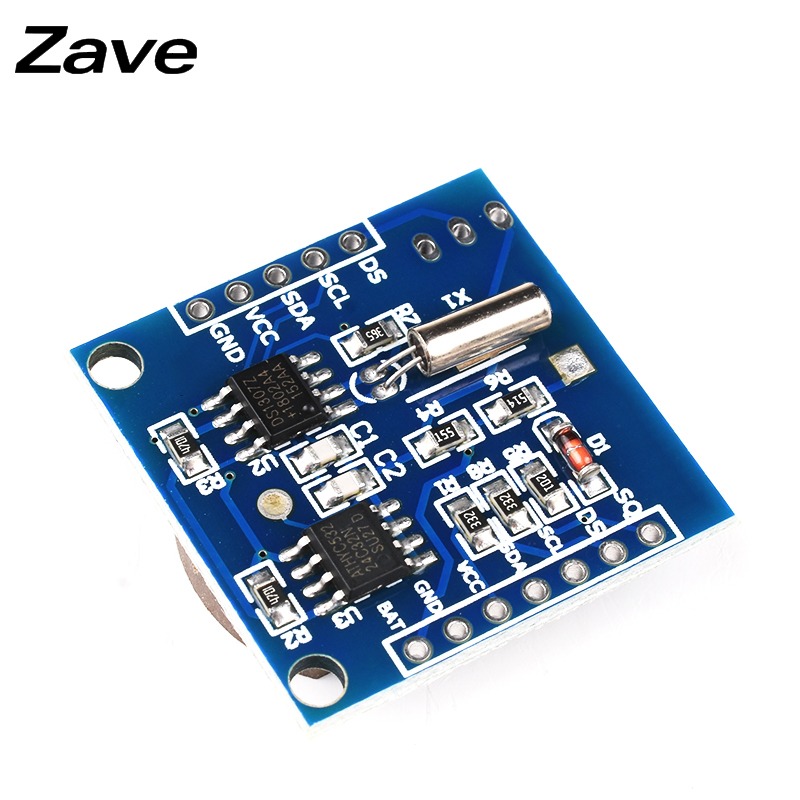 Zave DS1302/3231/1307實時時鐘模塊時間掉電走時帶電池存儲計時-細節圖5