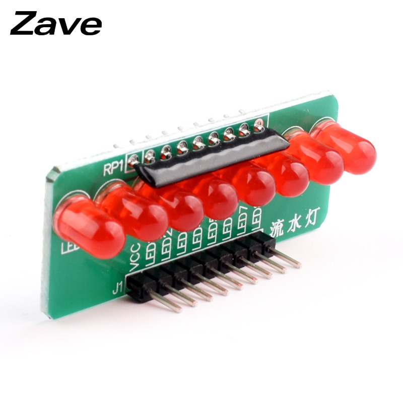 zave 8路流水燈跑馬燈LED單片機模塊智能車配件-細節圖4