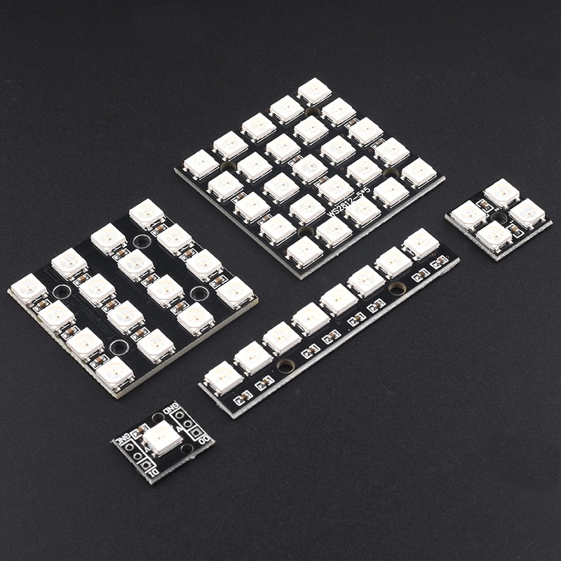 WS2812 5050 RGB LED內置全綵驅動幻彩燈開發板模塊 方形LED燈-細節圖2