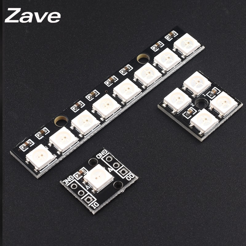 WS2812 5050 RGB LED內置全綵驅動幻彩燈開發板模塊 方形LED燈-細節圖3