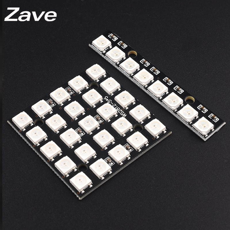 WS2812 5050 RGB LED內置全綵驅動幻彩燈開發板模塊 方形LED燈-細節圖5