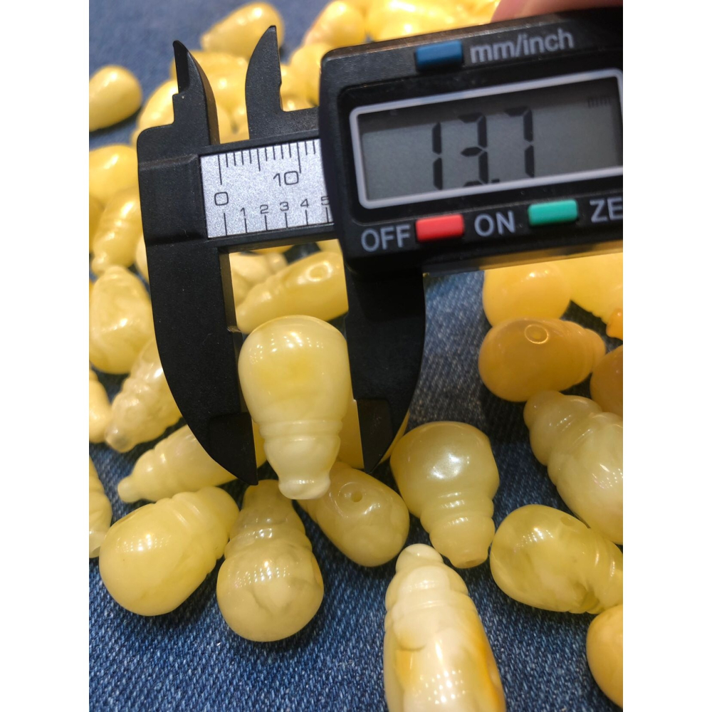 天然蜜蠟三通一體佛頭菩提金剛手鏈配飾背雲老型散珠桶珠平安扣-細節圖3