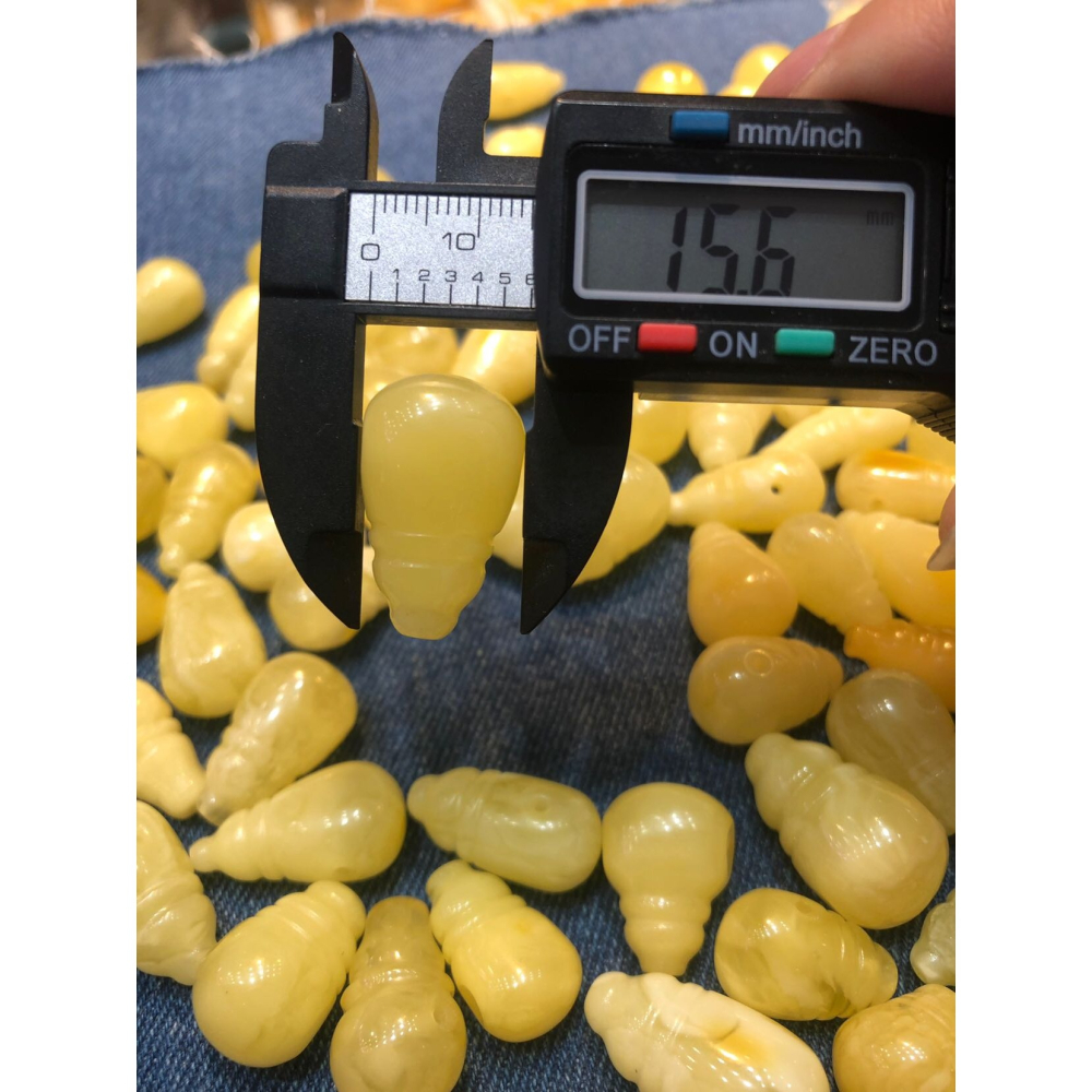 天然蜜蠟三通一體佛頭菩提金剛手鏈配飾背雲老型散珠桶珠平安扣-細節圖4