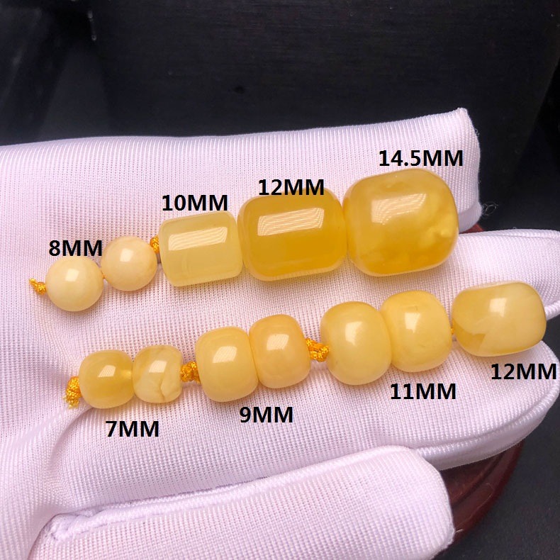 天然蜜蠟三通一體佛頭菩提金剛手鏈配飾背雲老型散珠桶珠平安扣-細節圖5