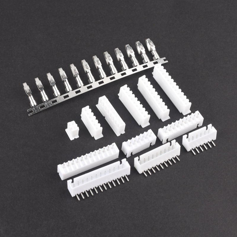 XH2.54MM接插件連接器插頭+直針插座+接線端子2p/3/4/6/8/12P彎針-細節圖2