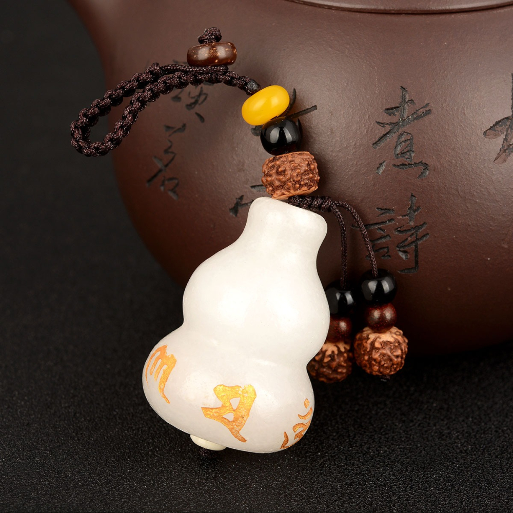 卓弘 白寶葫蘆鑰匙扣掛件五帝錢掛飾 包包掛飾禮品禮物-細節圖3