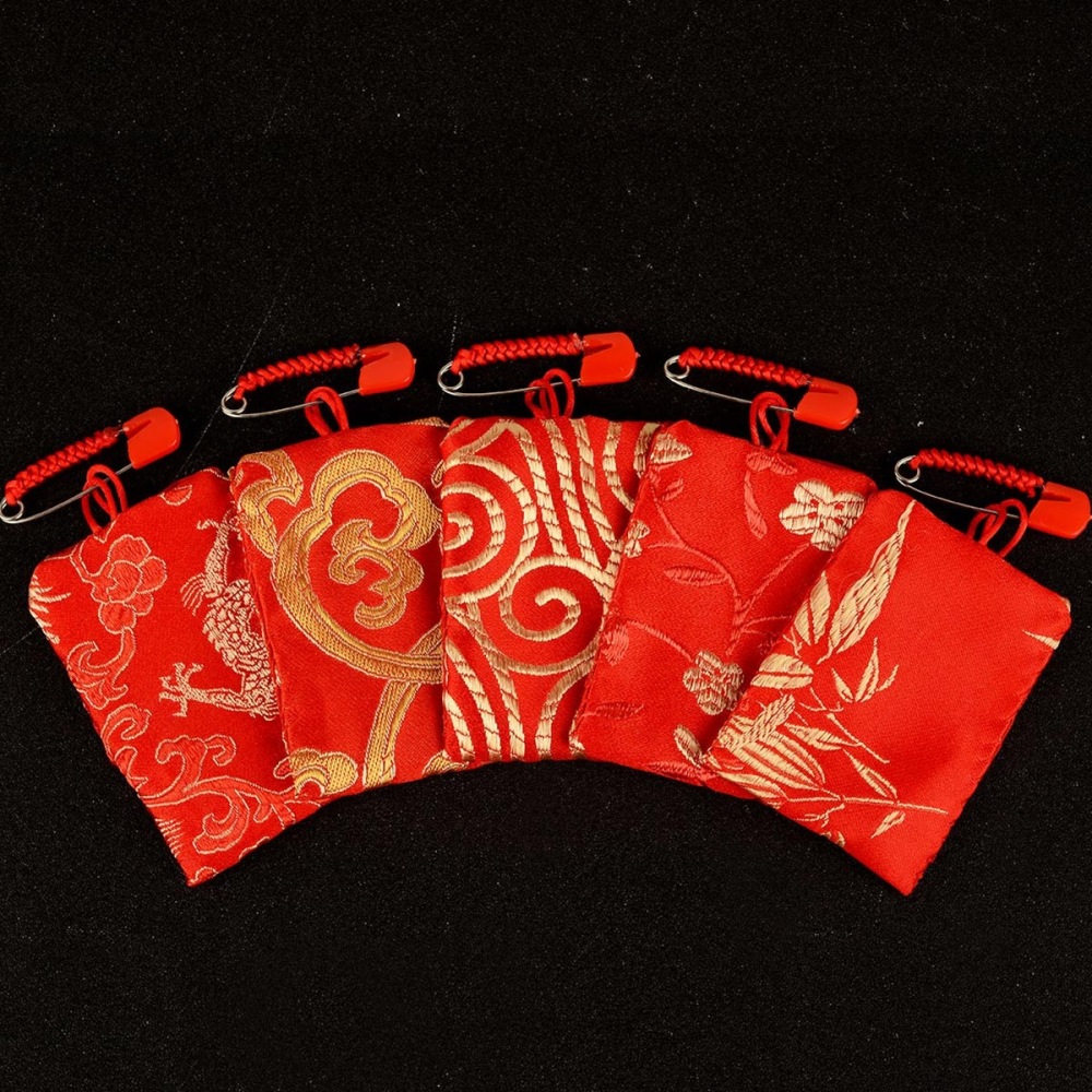 卓弘 手工方形福袋福袋嬰兒平安護身寶寶裝胎毛隨身錦囊袋-細節圖3