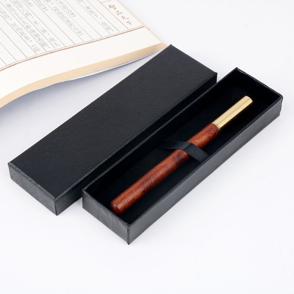 卓弘簽字筆銅實木質商務辦公簽單筆紅黑檀木中性筆定製刻字送禮-細節圖2
