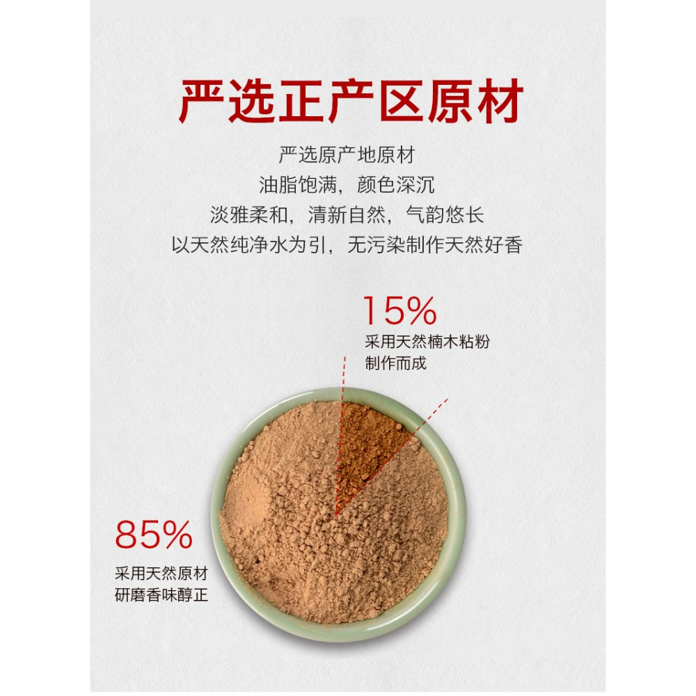 李杜黑肉老山檀香盤香薰香家用室內茶道天然香薰2/4時小盤香40片-細節圖10