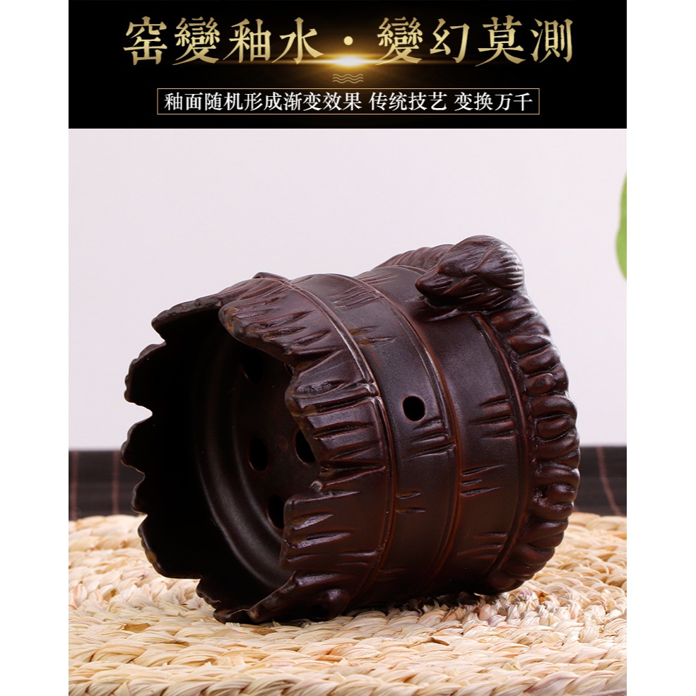 李杜三層竹韻陶瓷盤香爐沉香檀香薰香爐家用室內復古創意香?爐-細節圖8