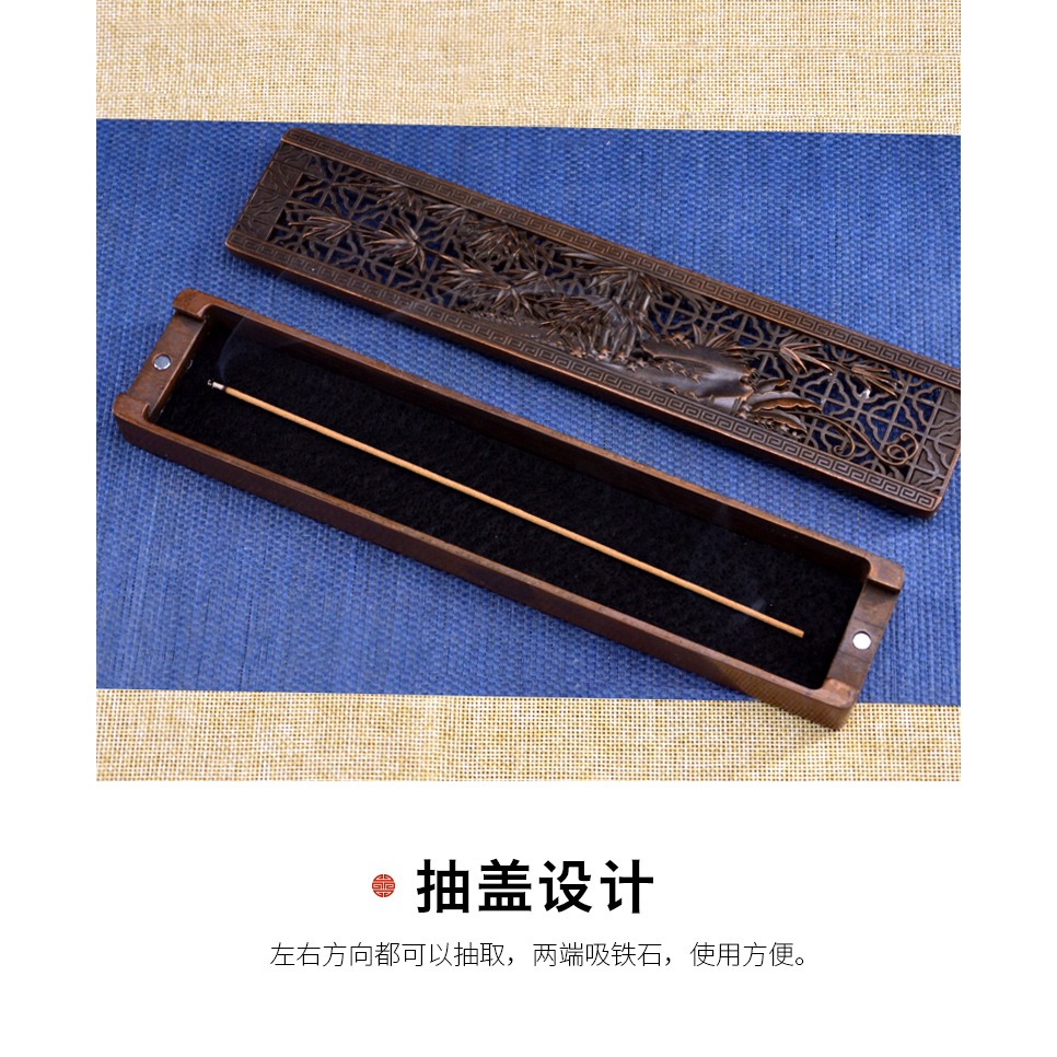 李杜仿古臥香爐檀香線香爐家用室內臥香插茶道香?爐線香盒擺件-細節圖9