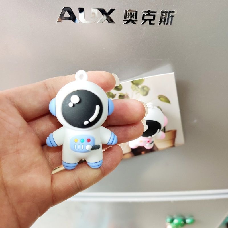 創意冰箱貼男女孩卡通可愛抖音同款宇航員情侶裝飾品吸鐵石磁性貼-細節圖3