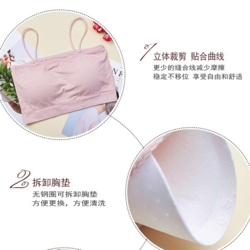 短款小吊帶背心女夏季薄款內搭帶胸墊外穿打底抹胸裹胸上衣黑白色-細節圖2