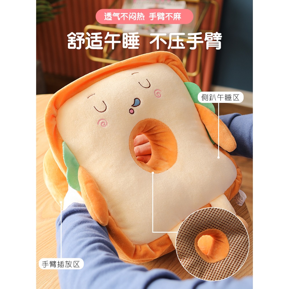 夏天涼席午睡枕小學生趴睡午休枕頭女生睡覺抱枕毛絨玩具四季通用-細節圖2