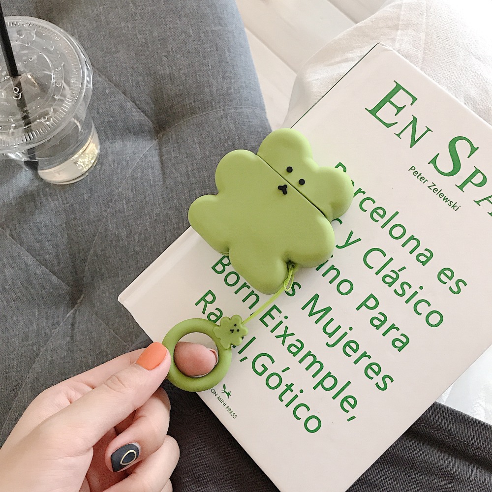 餅幹小熊airpods保護套蘋果無線耳機套airpods2保護套殼硅膠女潮-細節圖4
