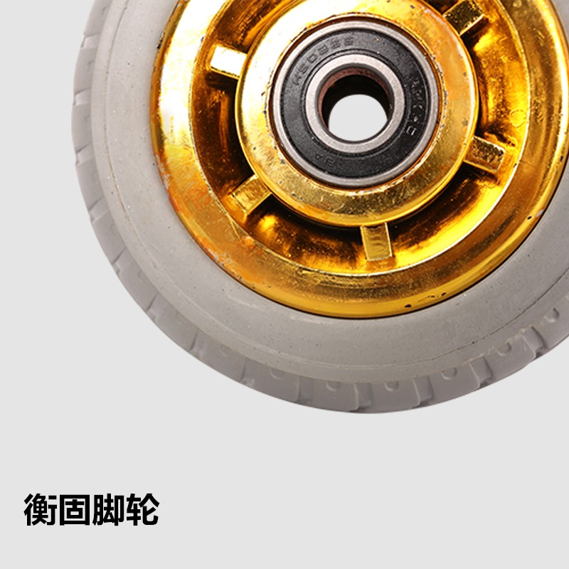 6寸重型靜音單輪4寸/5寸8寸手推車腳輪子/萬向輪/工業橡膠拖車輪-細節圖3