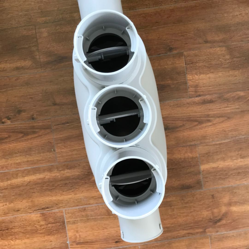 真如pe管新風系統專用環保雙壁波紋三通變徑風口分風箱末端軟連接-細節圖2