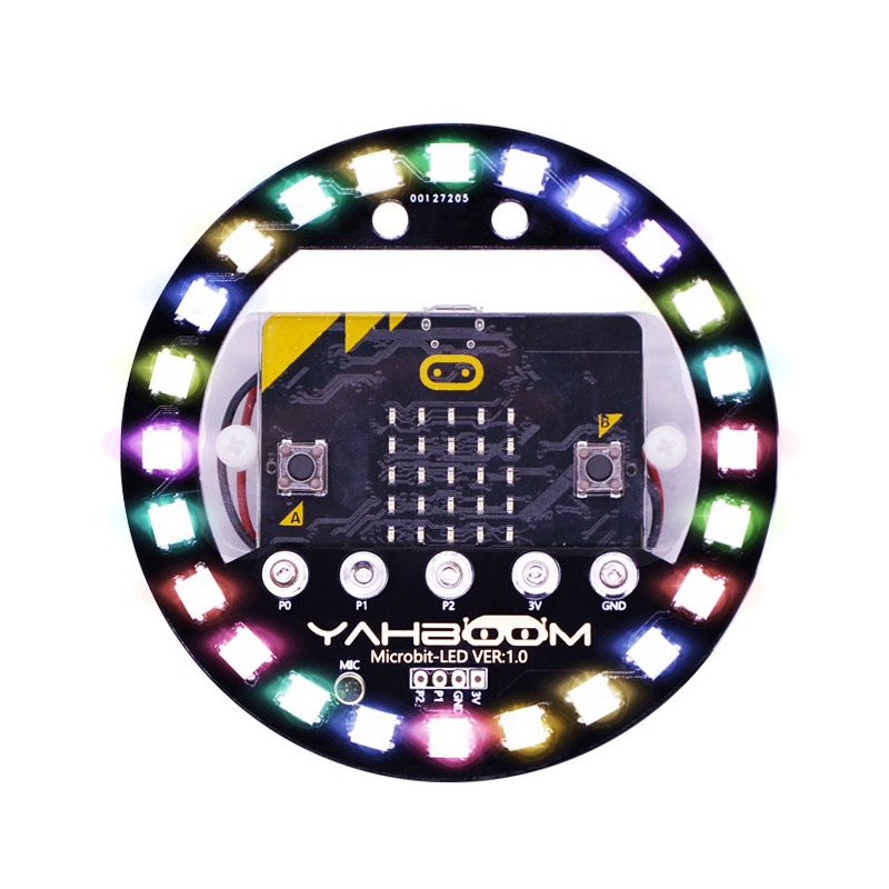 micro:bit全綵LED燈模塊microbit光環擴展板RGB驅動開發板可編程-細節圖4