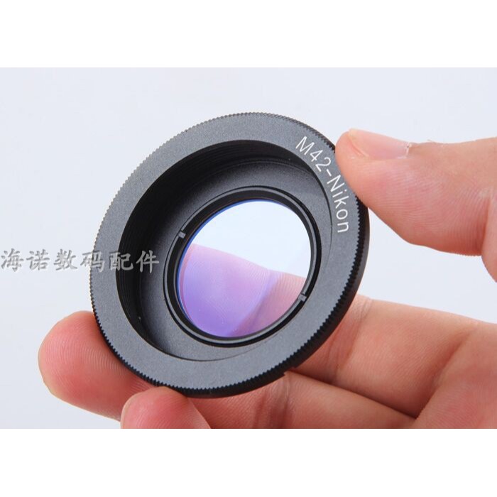 M42-NIKON轉接環 M42-AI帶矯正鏡片 可無限遠對焦頭-細節圖3
