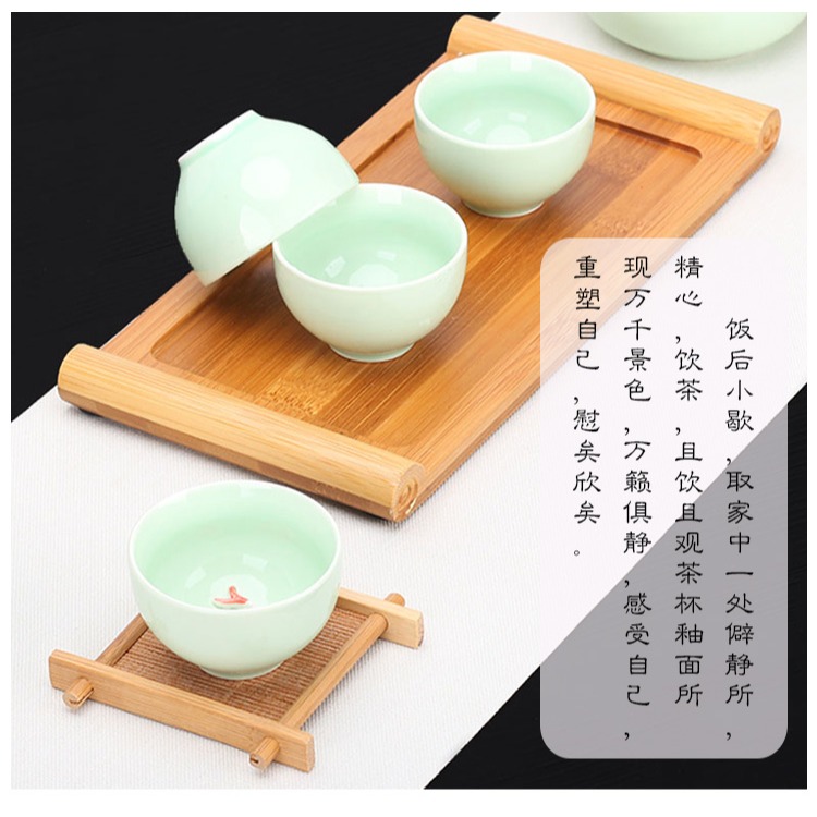 青瓷汝窯冰裂功夫小茶杯陶瓷茶盞茶碗家用紫砂單個品茗杯泡茶-細節圖7