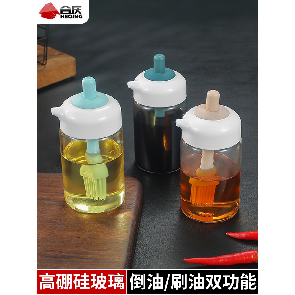 硅膠油刷帶瓶一體耐高溫廚房烙餅刷油小刷子烤肉燒烤抹油瓶神器-細節圖3