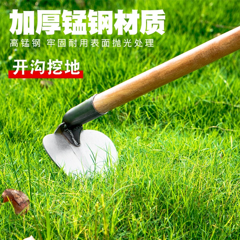 三角鋤開溝起壟鋤松挖土開荒拉鋤尖頭挖溝農用翻地農具全鋼尖鋤頭-細節圖4