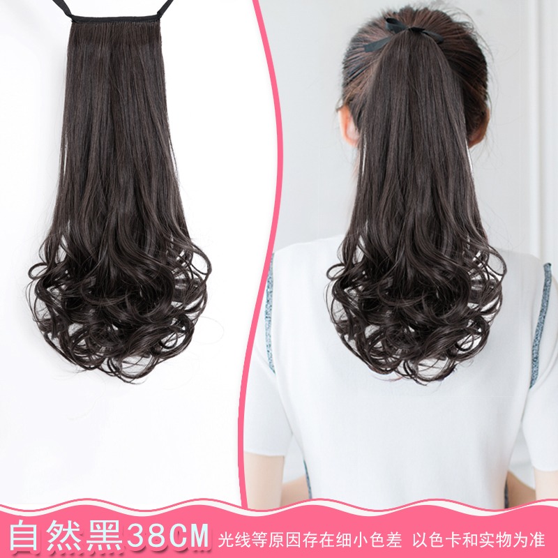 金凱麗假發馬尾短假發假發女短發短款梨花波浪卷綁帶式馬尾-細節圖10