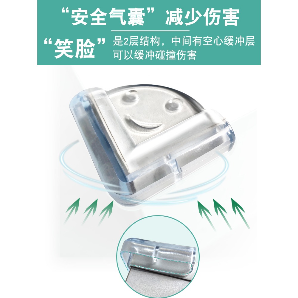 櫥櫃門角防撞超薄抽屜透明硅膠凳子護角防摔電視機邊角牀角保護套-細節圖4