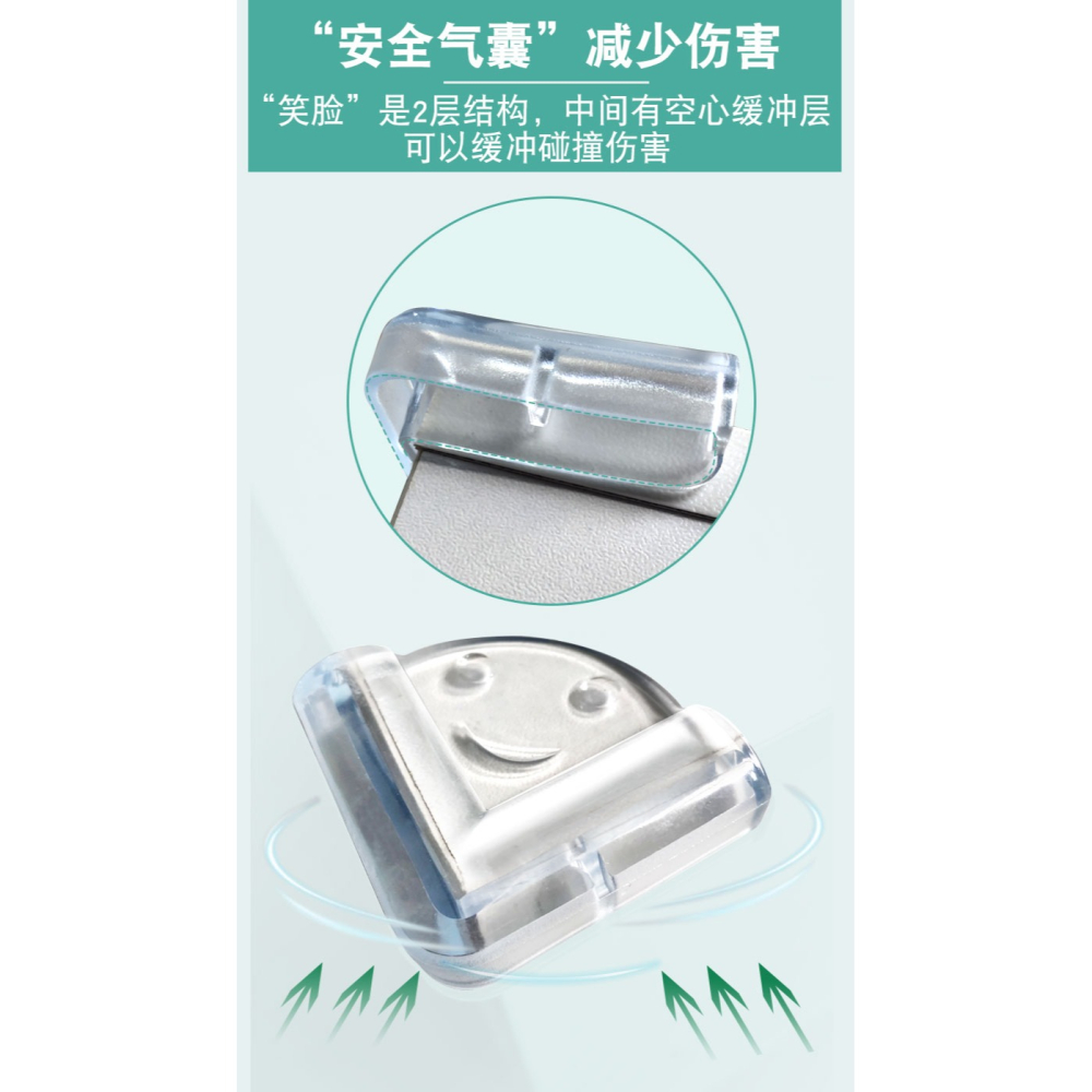 櫥櫃門角防撞超薄抽屜透明硅膠凳子護角防摔電視機邊角牀角保護套-細節圖10