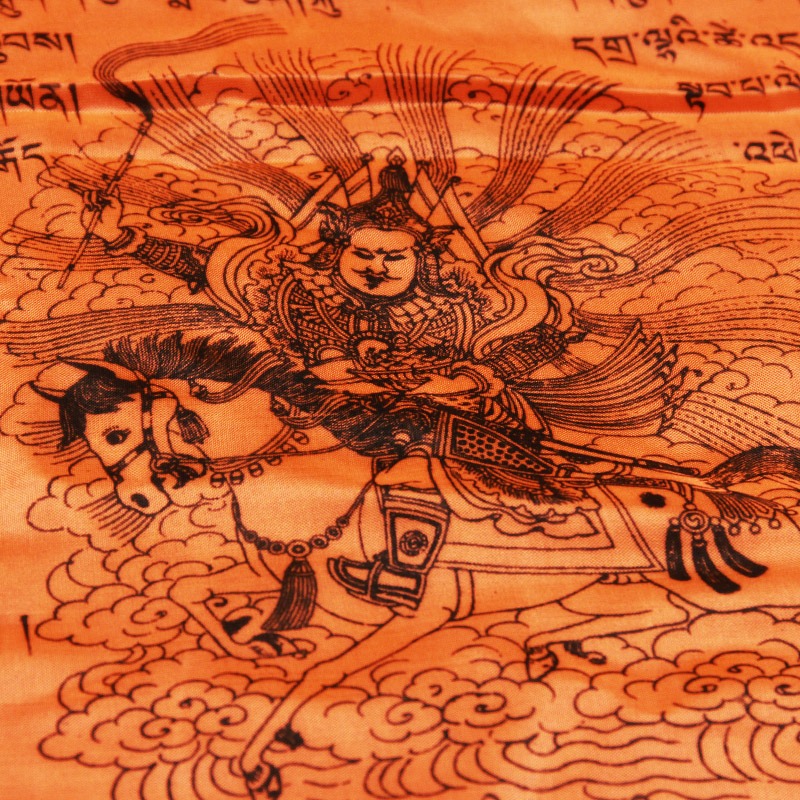 千百智經幡格薩爾王佛教用品布料經旗風馬旗天馬旗 10米21面-細節圖2