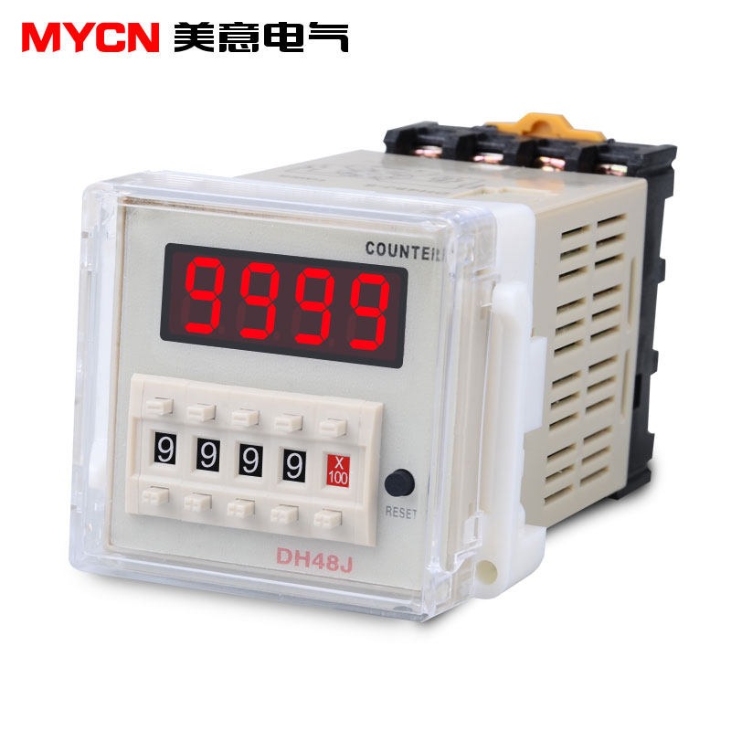 數顯電子計數器DH48J-8預置計數器220V380v24v 8腳 送底座質保3年-細節圖3