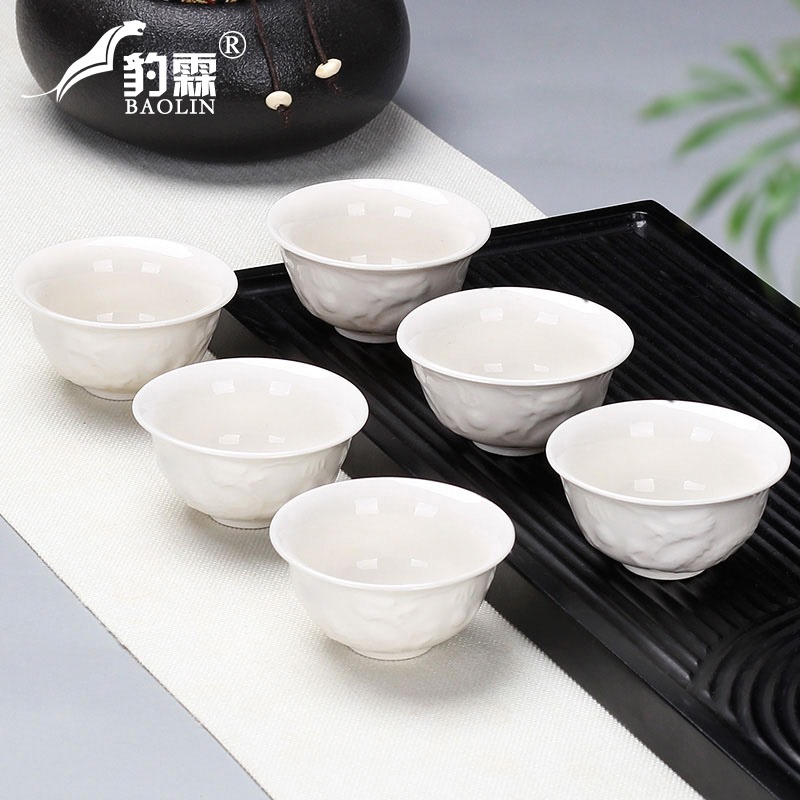 白瓷骨功夫小號茶杯陶瓷茶盞茶碗家用單個品茗杯青花瓷泡茶一人用-細節圖3