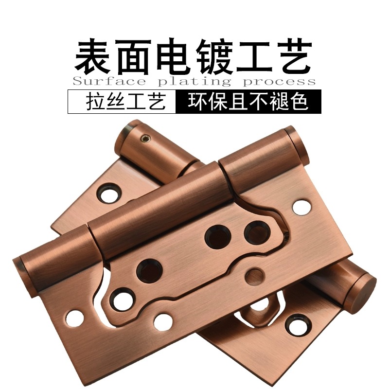 不銹鋼液壓緩沖子母合頁軸承4寸5寸加厚靜音木門房門自動關門鉸鏈-細節圖2