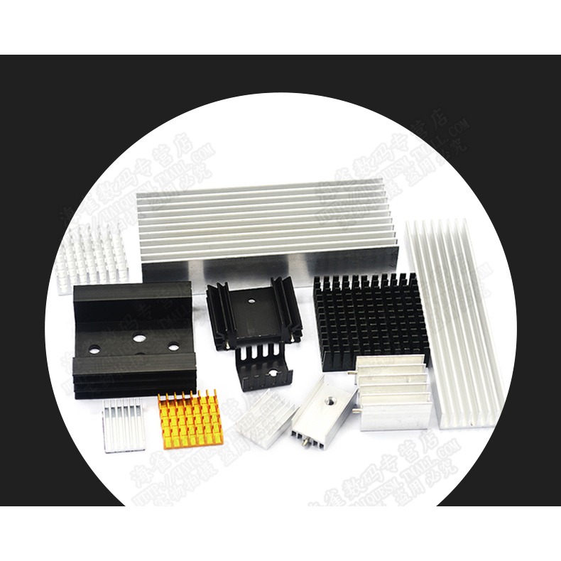 散熱片路由CPU散熱器/電子散熱塊40*40*11 20*14*6MM純鋁制三極管-細節圖7