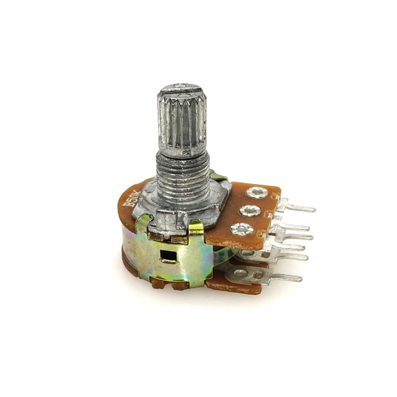 單/雙聯電位器 B50K WH148功放音量 調音 6腳柄長15MM 3腳電位器-細節圖2