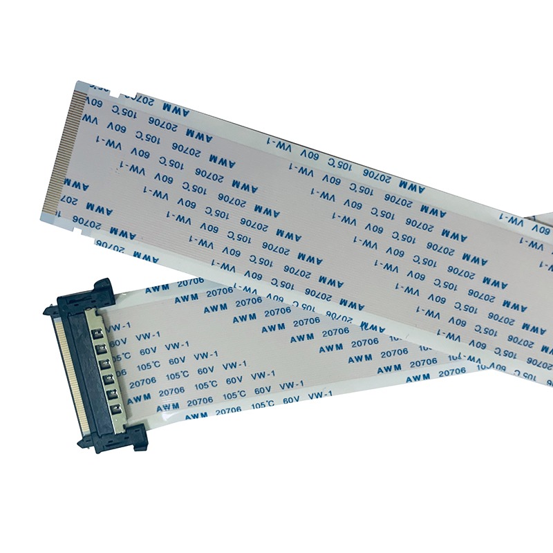 4K屏線 FFC排線單頭帶卡扣 正向0.5 40/60/70CM LVDS高清電視排線-細節圖2