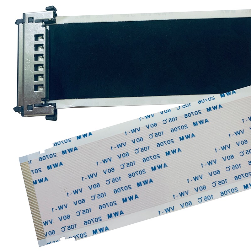 4K屏線 FFC排線單頭帶卡扣 正向0.5 40/60/70CM LVDS高清電視排線-細節圖4