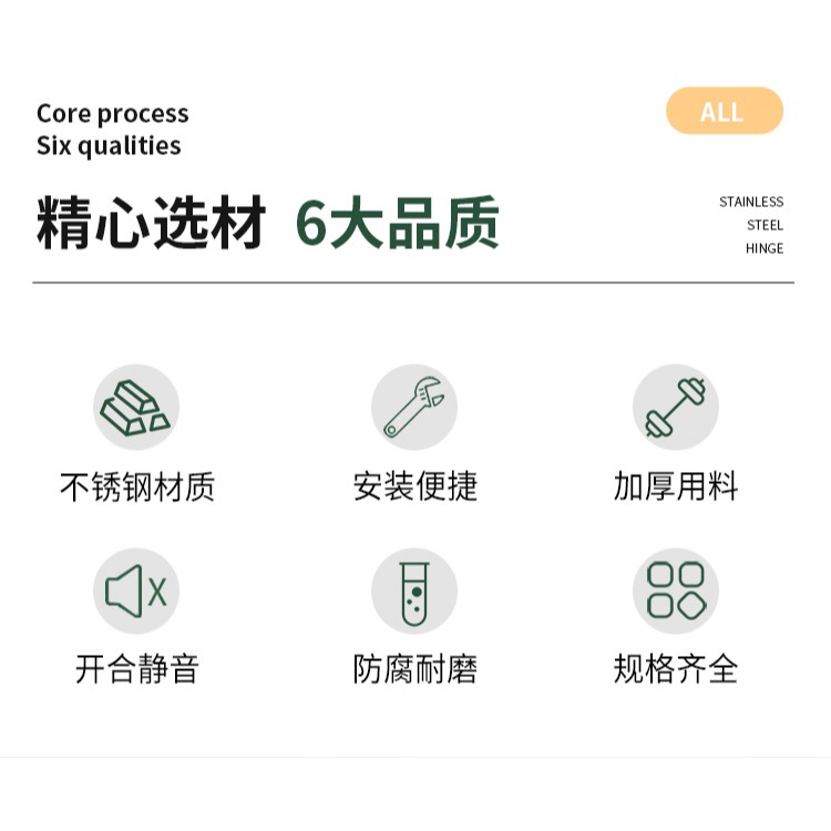 免開槽合頁4寸不銹鋼子母合頁加厚靜音軸承木門鉸鏈5寸活頁摺合葉-細節圖8