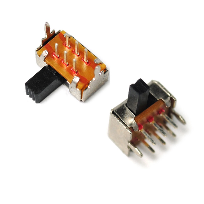 撥動開關SK-22D02二檔雙排6腳 2P2T 柄長5mm 臥式雙聯滑動（5個）-細節圖9