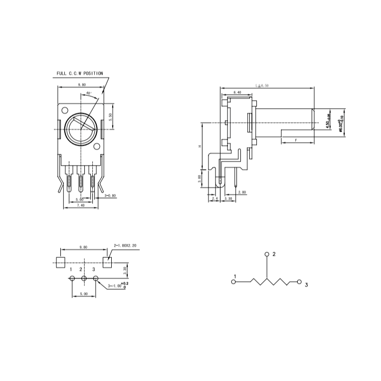 RV09型電位器 1K/5K/10K/50K/100K 側調圓軸梅花柄 0931電位器-細節圖10