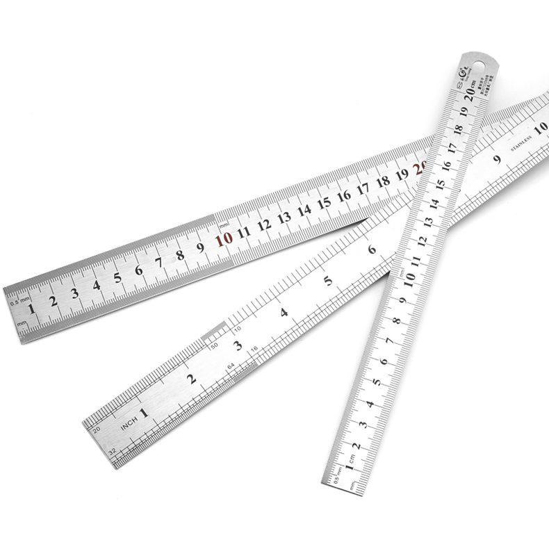 鋼直尺15cm30cm50cm不銹鋼鋼尺直尺測量工具加厚尺子鋼板尺鐵尺子-細節圖10