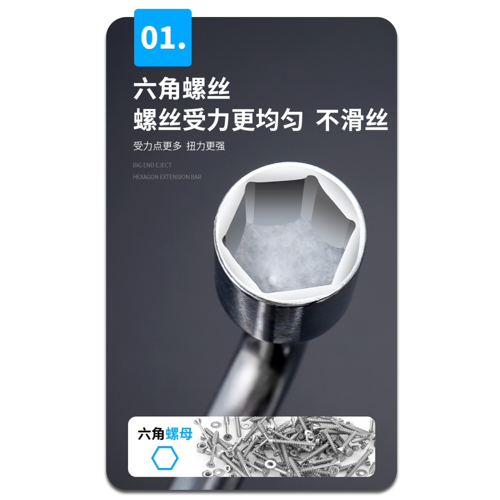 L型輪胎扳手汽車備胎換胎拆胎車用套筒扳子拆卸工具17/19/21/22mm-細節圖9